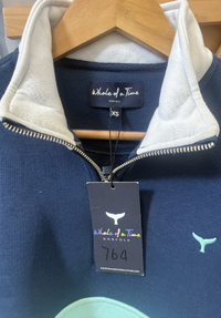 Kingsbridge Women's Cropped Quarter Zip Sweatshirt - Navy #764