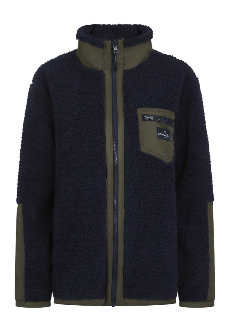 Highland Men's Sherpa Jacket - Navy/Olive - Whale Of A Time Clothing