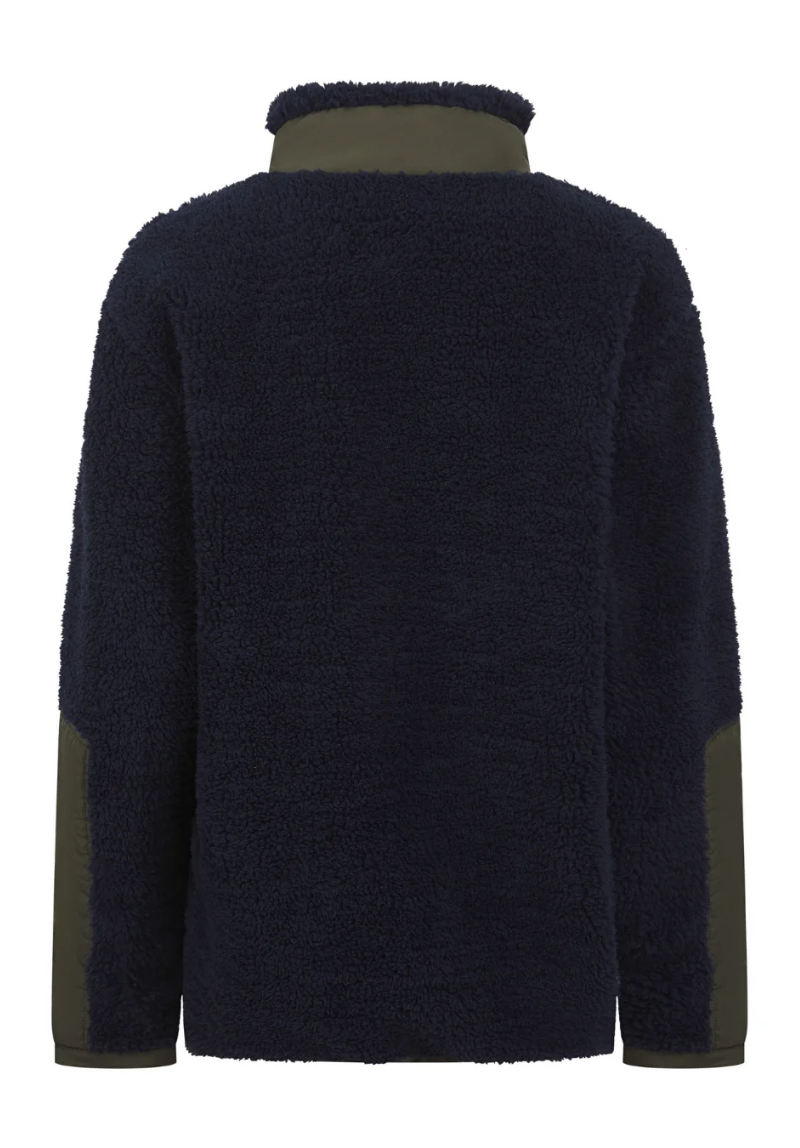 Highland Women's Sherpa Jacket - Navy/Olive - Whale Of A Time Clothing