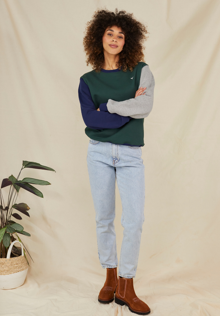 Arnoux Women's Sweatshirt - Green - Whale Of A Time Clothing