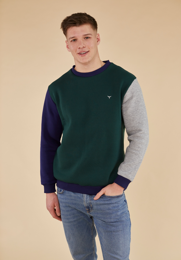 Arnoux Men's Sweatshirt - Green - Whale Of A Time Clothing
