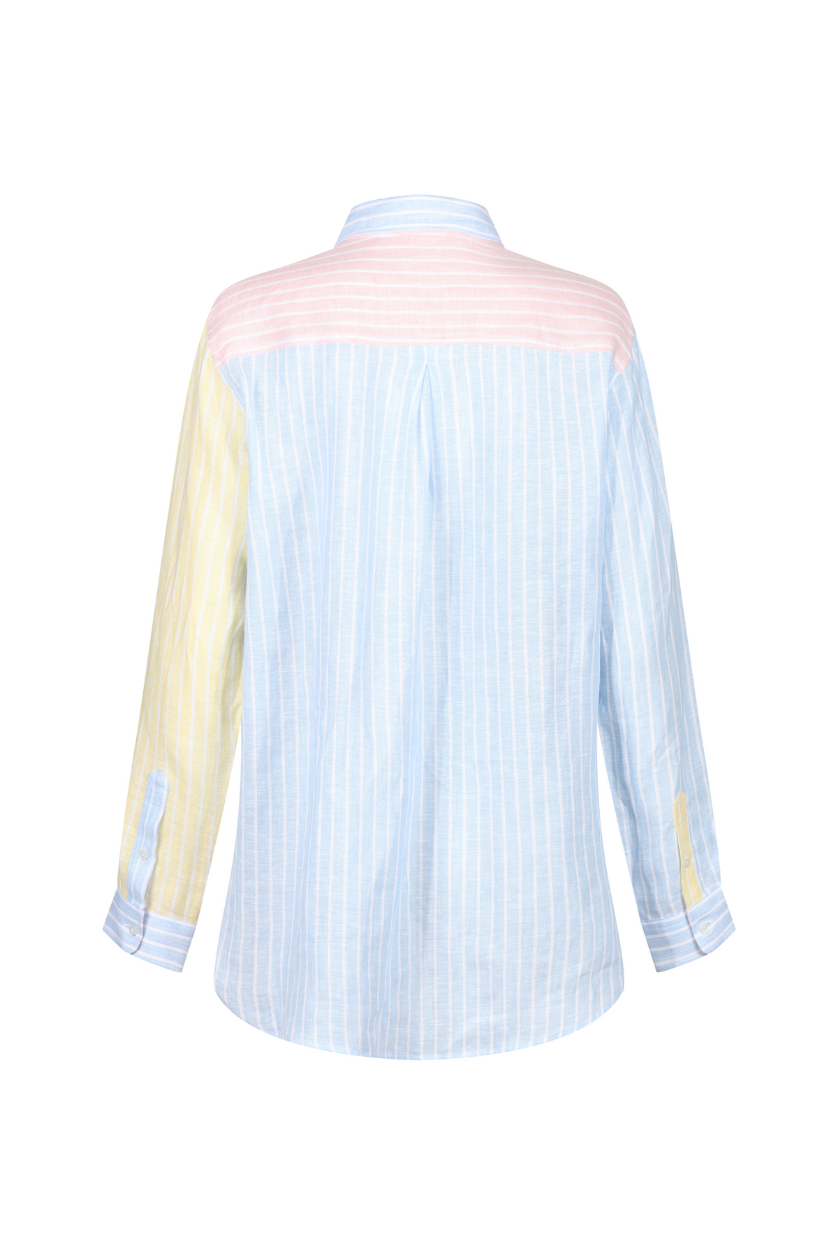 Women's Banbury Linen Shirt - Blue/Pink - Whale Of A Time Clothing