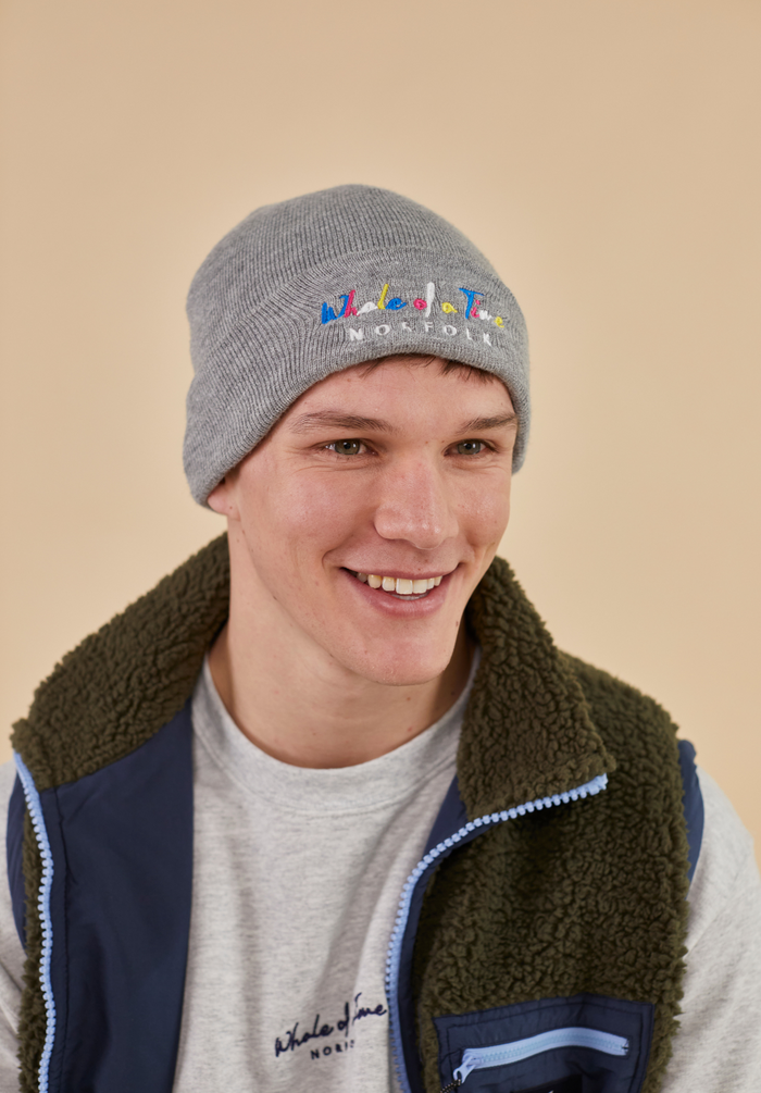 Basics Men's Beanie - Grey - Whale Of A Time Clothing