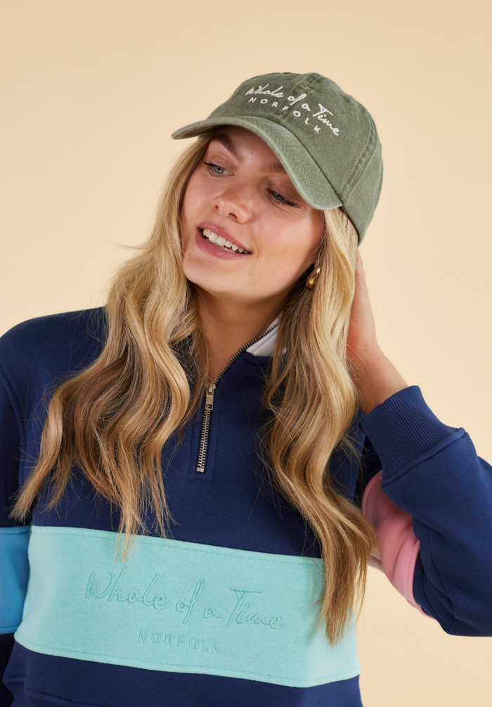 Stonewashed Women's Cap - Green - Whale Of A Time Clothing