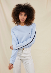 Burnham Women's Long Sleeved T-Shirt - Blue - Whale Of A Time Clothing