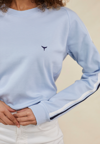 Burnham Women's Long Sleeved T-Shirt - Blue - Whale Of A Time Clothing