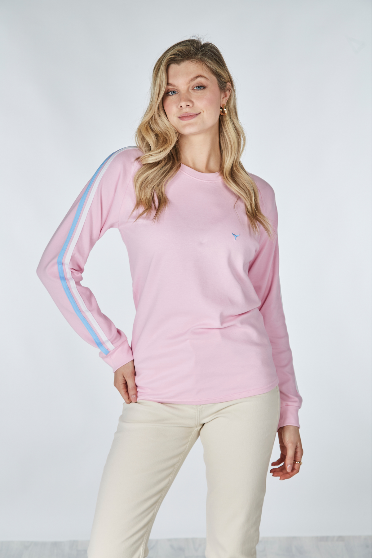 Burnham Unisex Long Sleeved T-Shirt - Pink - Whale Of A Time Clothing