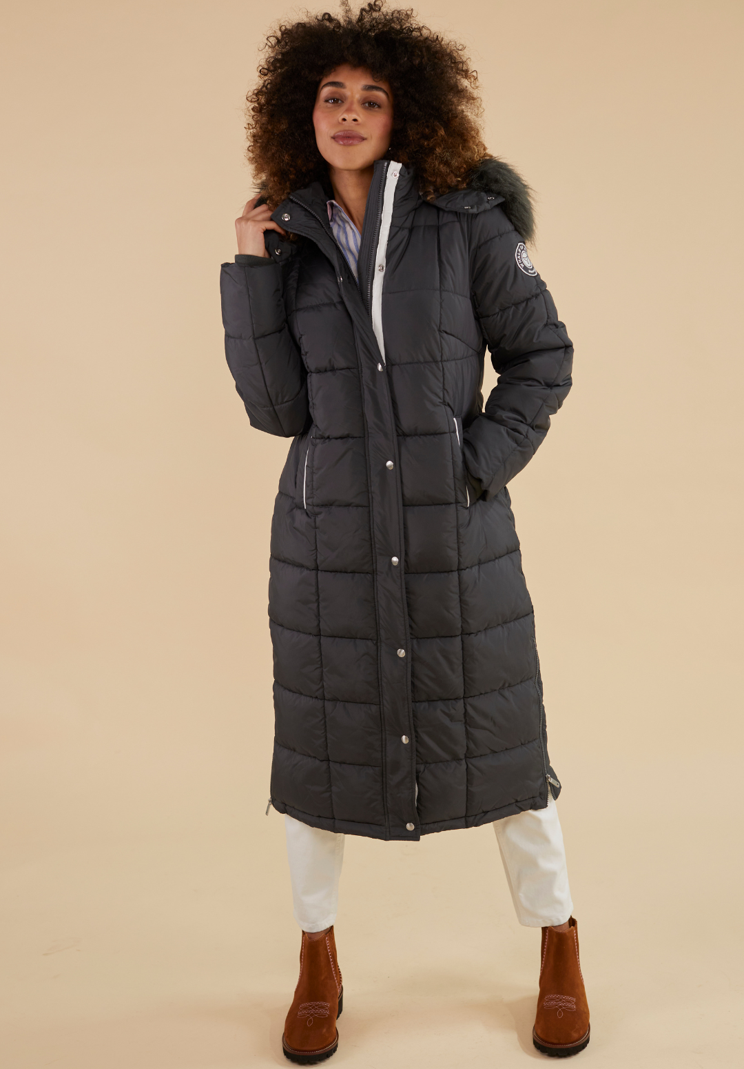 longline puffer coat