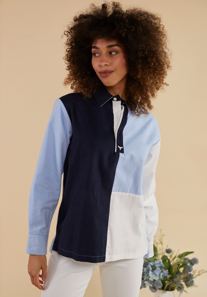 Dartmouth Women's Deck Shirt - Blue - Whale Of A Time Clothing