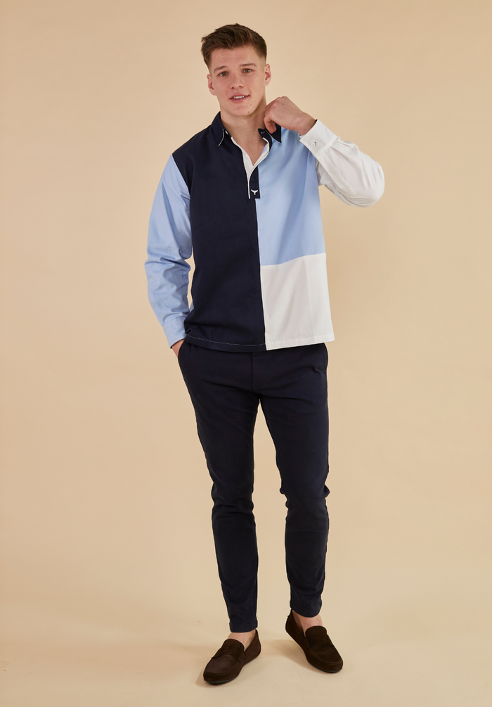 Dartmouth Men's Deck Shirt - Blue - Whale Of A Time Clothing