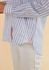 Exmoor Linen Shirt - Blue - Whale Of A Time Clothing