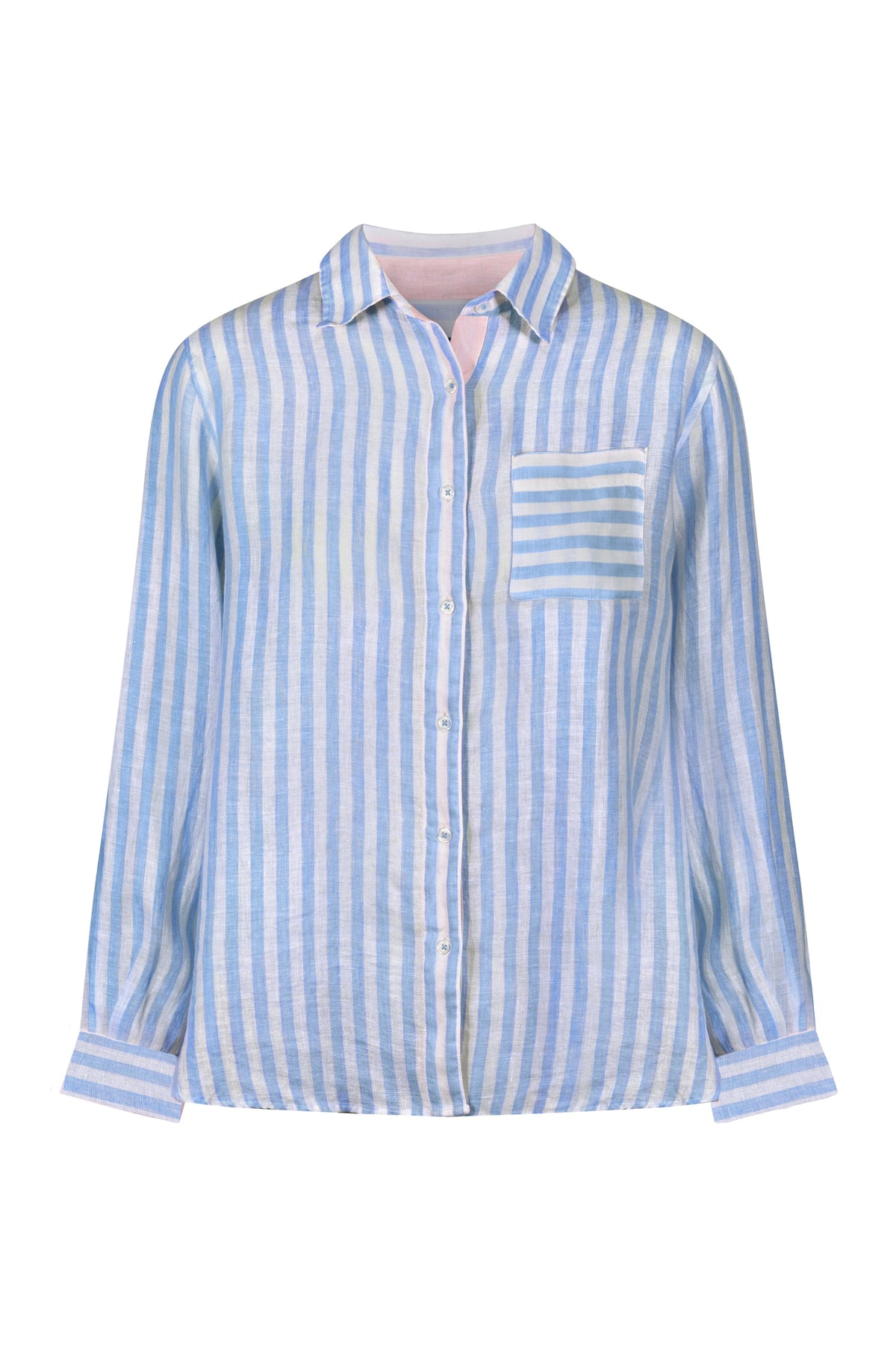 Exmoor Linen Shirt - Blue - Whale Of A Time Clothing