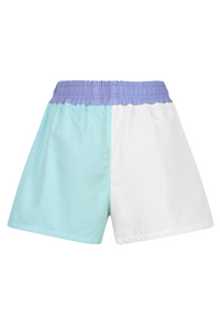 Women's Exmouth Rugby Shorts - White/Mint - Whale Of A Time Clothing