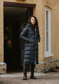 Chatsworth Women's Longline Puffer Coat - Charcoal
