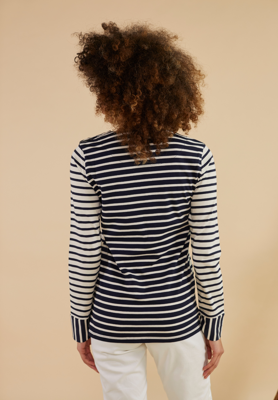 Henley Long Sleeve T-Shirt - White/Navy - Whale Of A Time Clothing