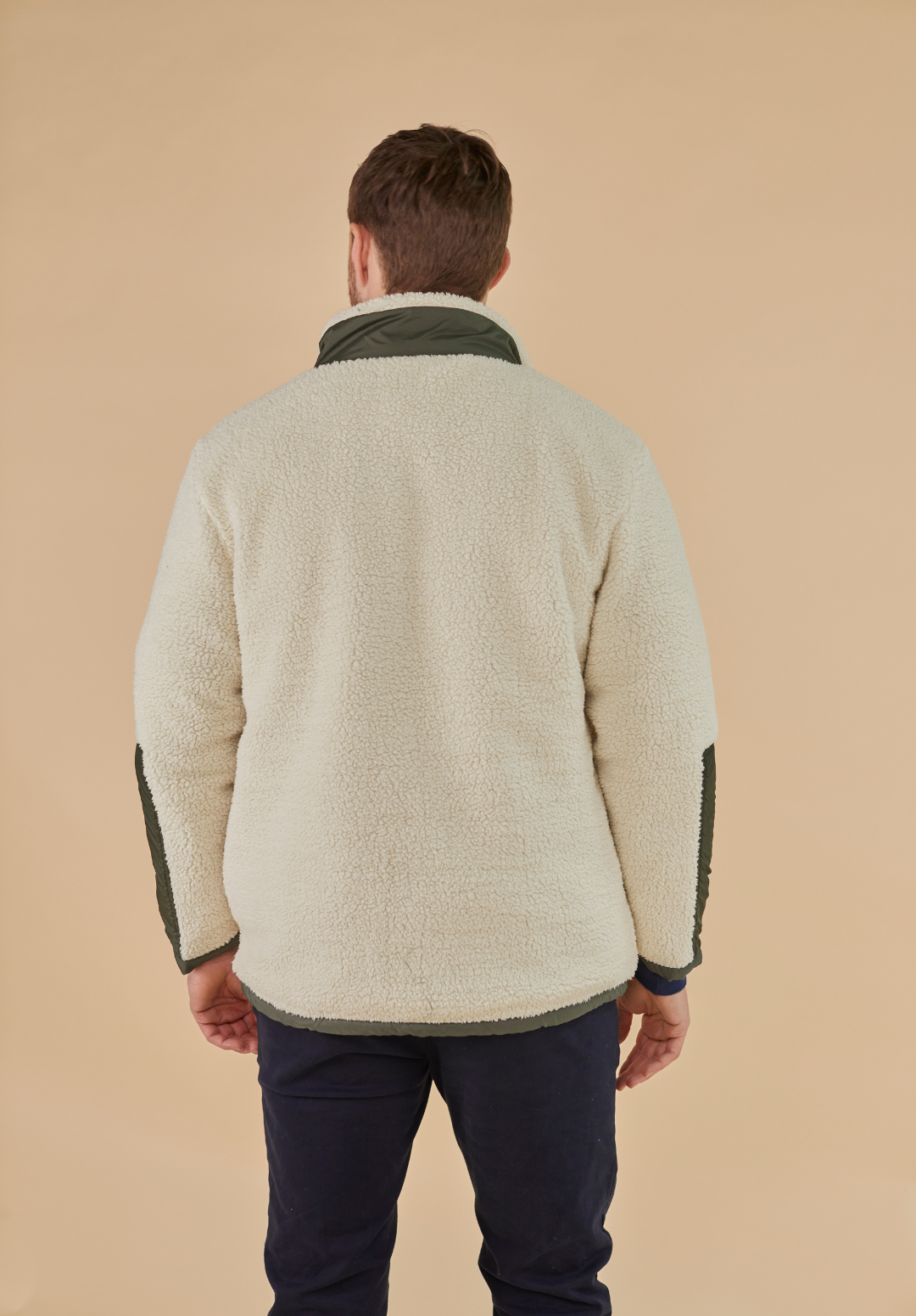 Highland Men's Sherpa Jacket - Cream - Whale Of A Time Clothing
