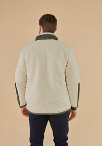 Highland Men's Sherpa Jacket - Cream - Whale Of A Time Clothing