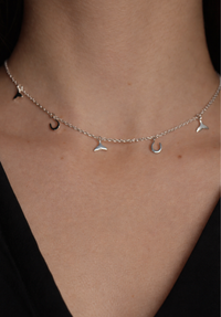 Exclusive Sterling Silver Hiho x Whale Of A Time Dinky Charms Necklace