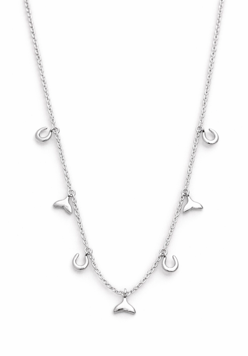 Exclusive Sterling Silver Hiho x Whale Of A Time Dinky Charms Necklace