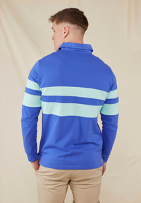 Holme Men's Rugby Shirt - Blue - Whale Of A Time Clothing