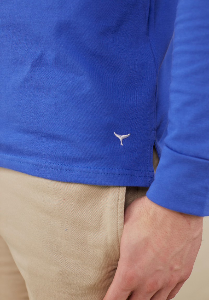 Holme Men's Rugby Shirt - Blue - Whale Of A Time Clothing