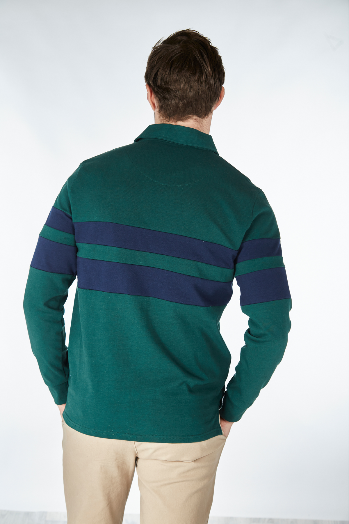 Holme Rugby Shirt - Green - Whale Of A Time Clothing