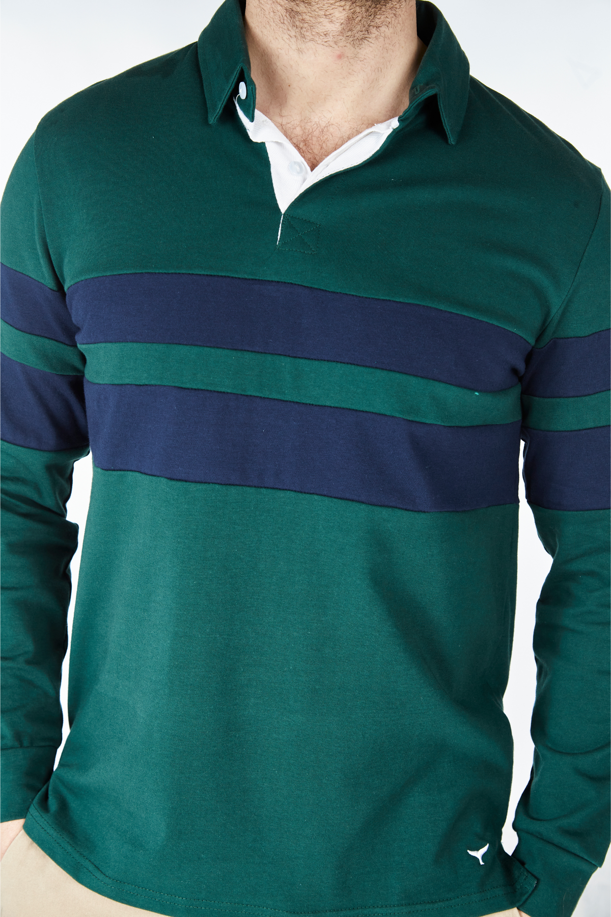 Holme Rugby Shirt - Green - Whale Of A Time Clothing