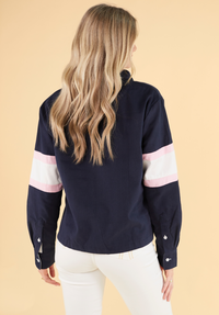 Hurley Women's Cropped Deck Shirt - Navy - Whale Of A Time Clothing