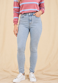 Signature High Waisted Skinny Jeans – Light Blue