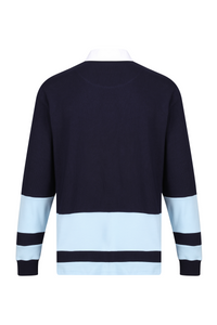 Men's Ludlow Rugby Shirt - Blue - Whale Of A Time Clothing