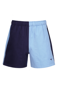 Men's Ludlow Rugby Shorts - Blue - Whale Of A Time Clothing