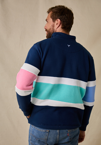 Evesham Men's Quarter Zip Sweatshirt - Navy