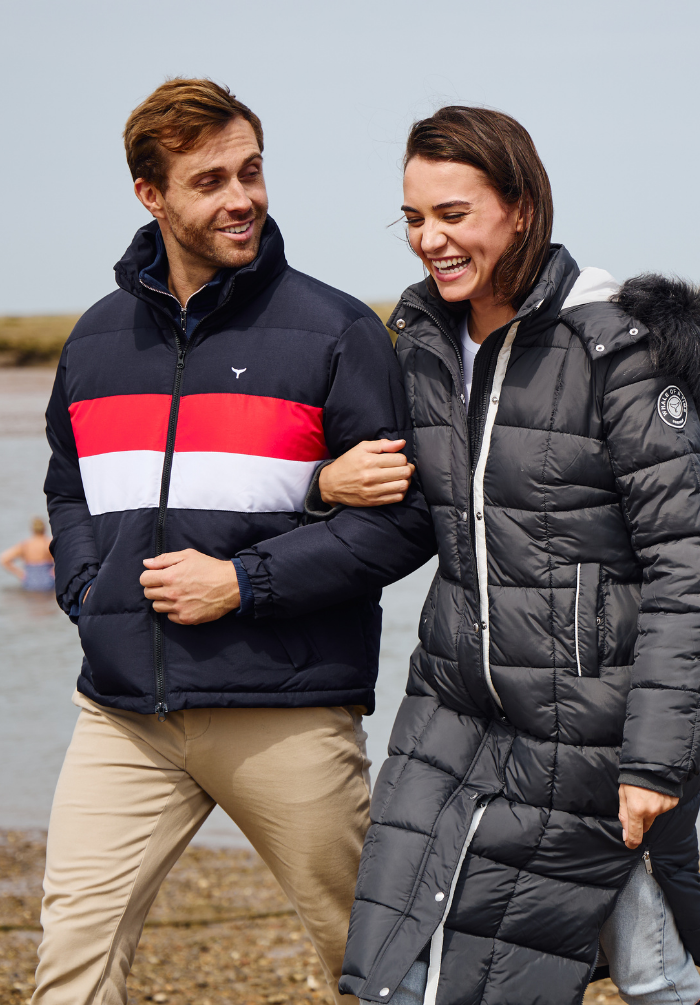 Penzance Men's Puffer Jacket - Navy