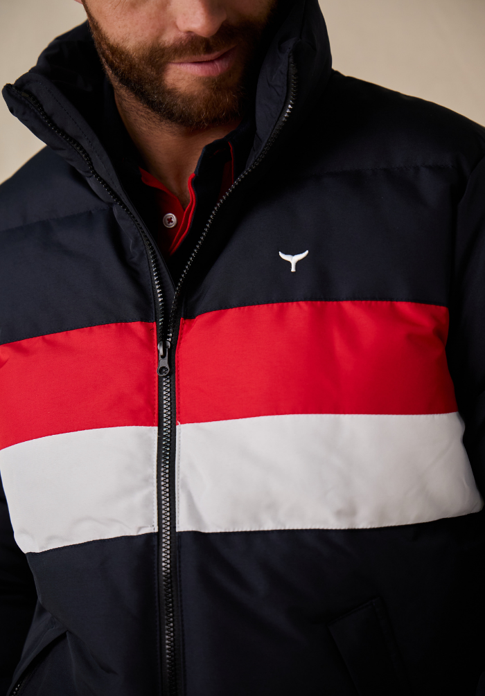 Penzance Men's Puffer Jacket - Navy