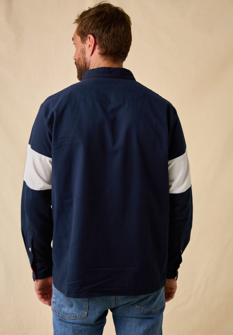 Torbay Men's Deck Shirt - Red/Navy