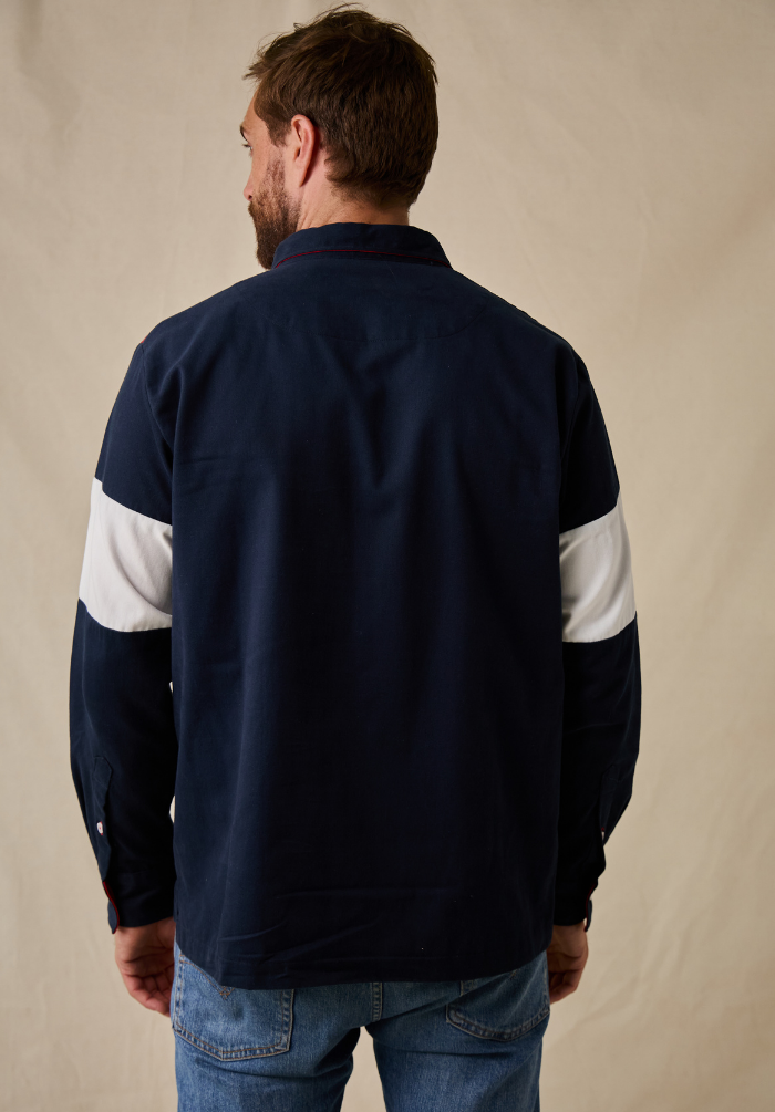 Torbay Men's Deck Shirt - Red/Navy
