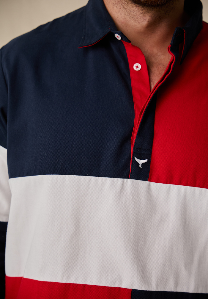 Torbay Men's Deck Shirt - Red/Navy