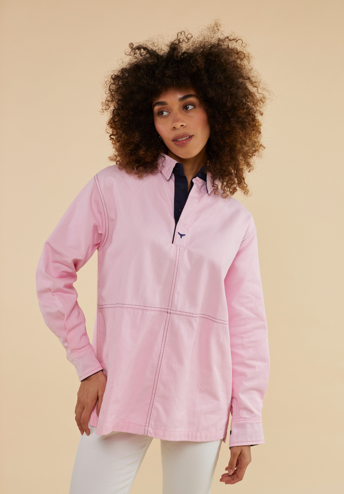 Newquay Women's Deck Shirt - Pink - Whale Of A Time Clothing
