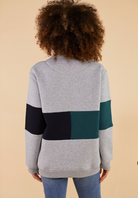 Norfolk Women's Quarter Zip Sweatshirt - Grey - Whale Of A Time Clothing