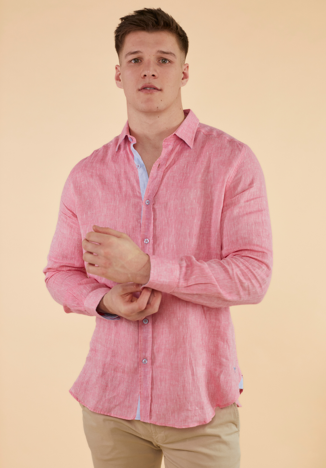 Oakham Linen Shirt - Red - Whale Of A Time Clothing