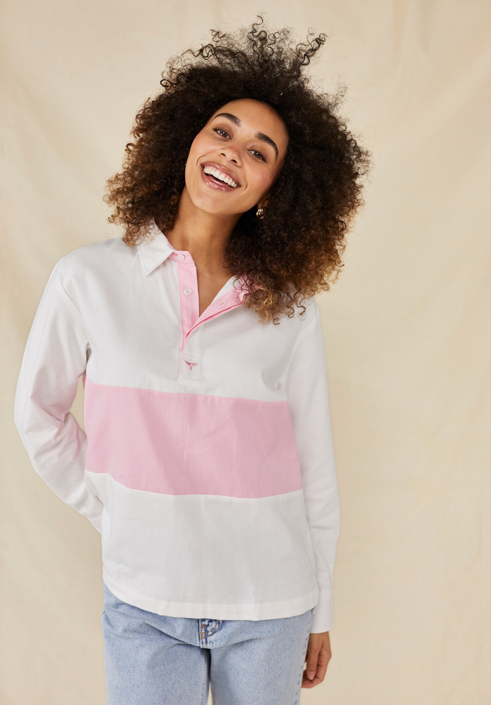 Padstow Women's Deck Shirt - White - Whale Of A Time Clothing