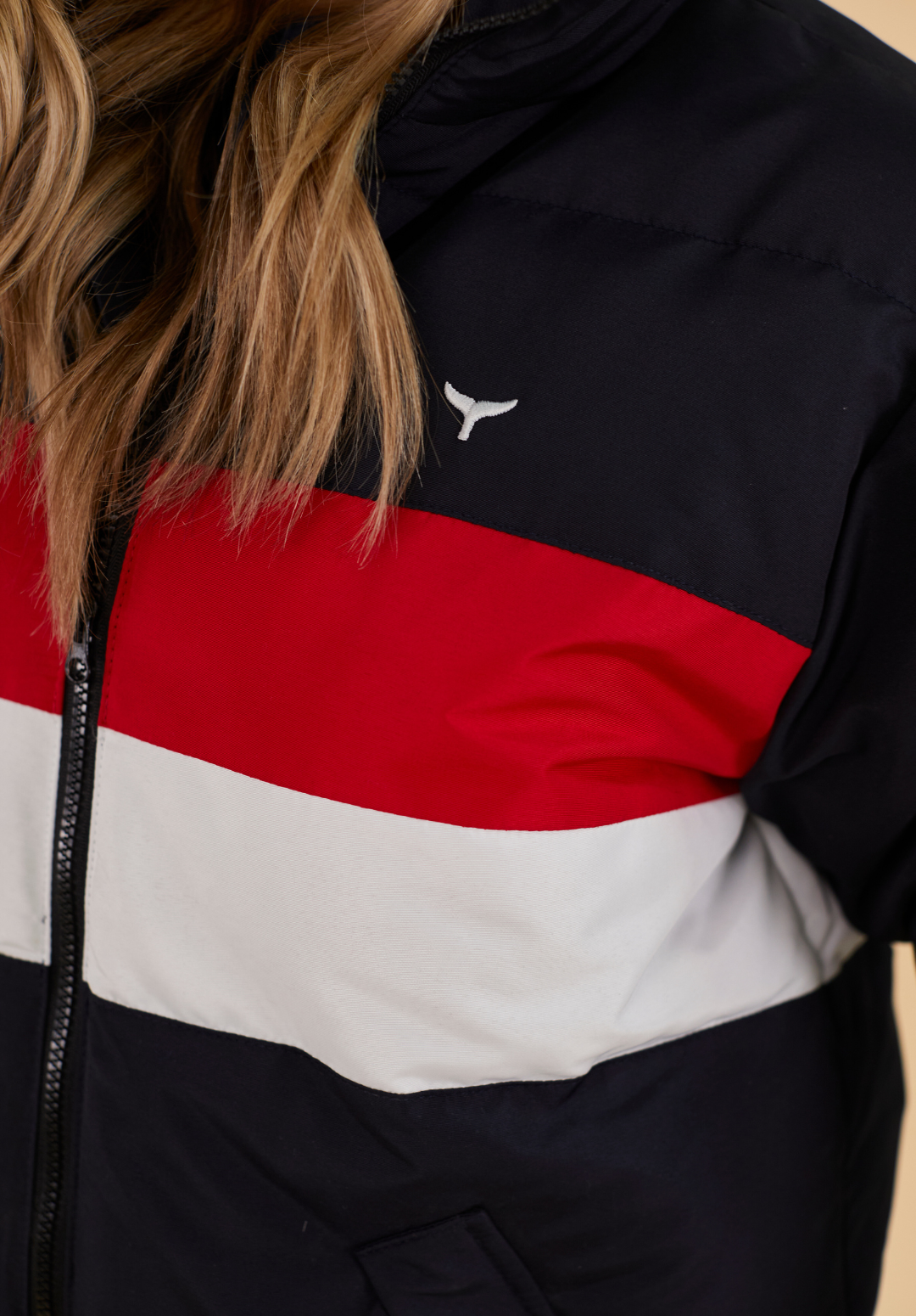 Penzance Women's Puffer Jacket - Navy - Whale Of A Time Clothing