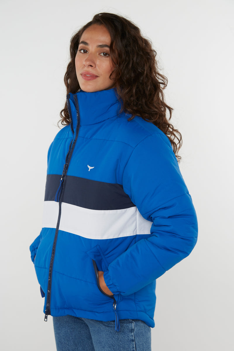 Penzance Unisex Puffer Jacket - Cobalt Blue - Whale Of A Time Clothing