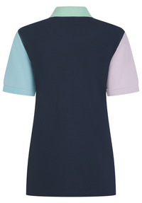 Polzeath Women's Polo Shirt - Navy - Whale Of A Time Clothing