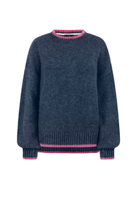 Rockingham Women's Jumper - Navy/Pink - Whale Of A Time Clothing