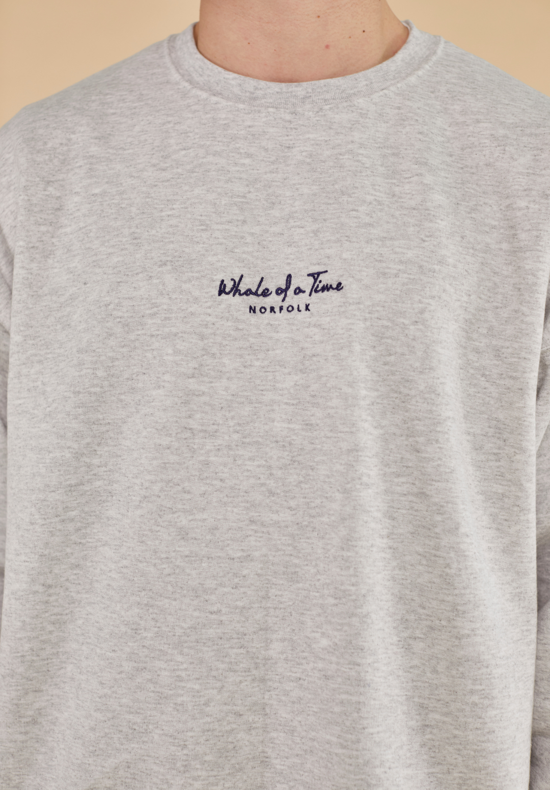 Signature Men's Sweatshirt - Light Grey - Whale Of A Time Clothing