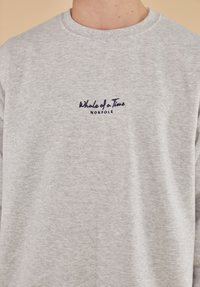 Signature Men's Sweatshirt - Light Grey - Whale Of A Time Clothing