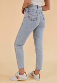 Signature Women's Denim Mom Jeans - Light Blue - Whale Of A Time Clothing