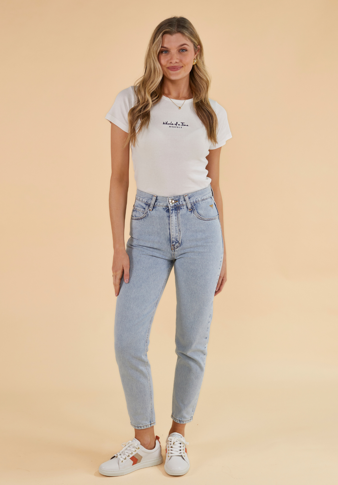 Signature Women's Denim Mom Jeans - Light Blue - Whale Of A Time Clothing