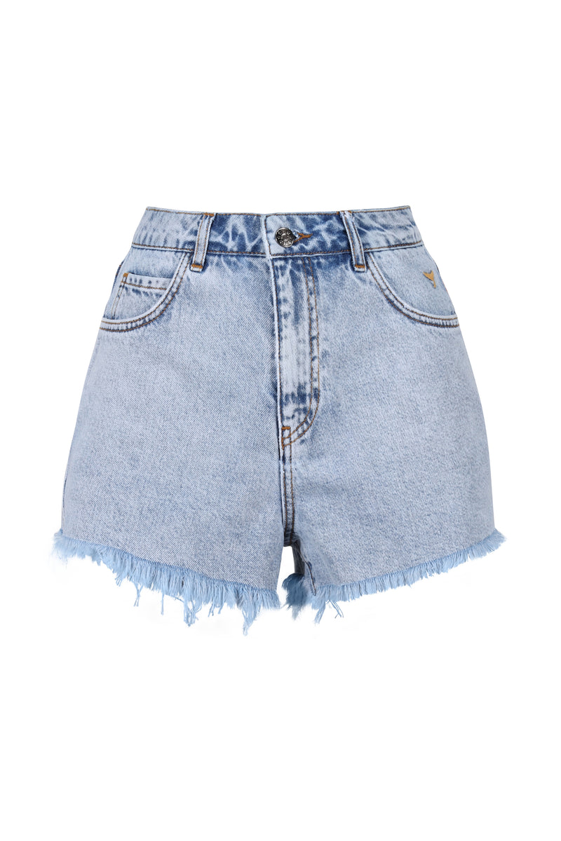 Signature Denim Shorts - Light Blue - Whale Of A Time Clothing